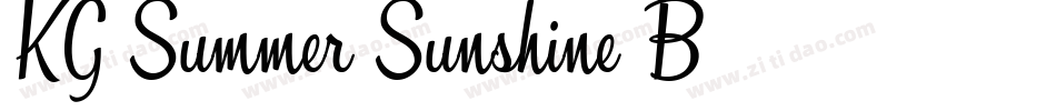 KG Summer Sunshine B字体转换